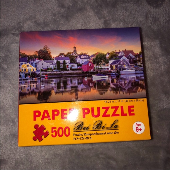 Bei Bi La 500 Piece Paper Puzzle/ Portsmouth New Hampshire water view - Picture 3 of 11